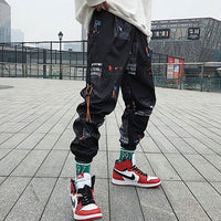 Hip hop Pants with Print Streetwear