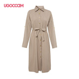 Long Sleeve Dress Slim Casual